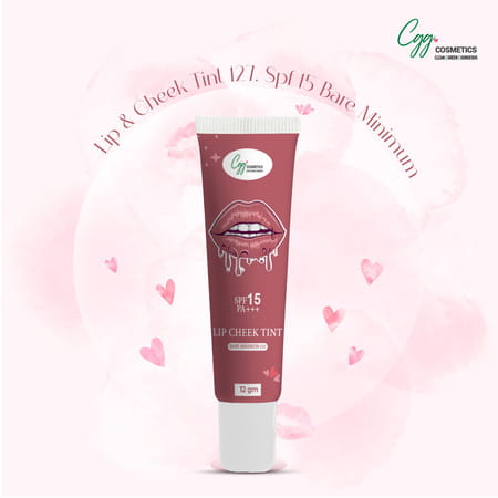 Cgg Cosmetics Lip & Cheek Tint 127 | Spf 15 | Jazzberry | 7g |Matte Finish|Vitamin E & Rosehip Oil
