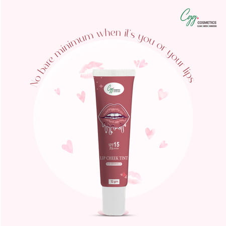 Cgg Cosmetics Lip & Cheek Tint 127 | Spf 15 | Jazzberry | 7g |Matte Finish|Vitamin E & Rosehip Oil