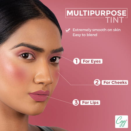 Cgg Cosmetics Lip & Cheek Tint 127 | Spf 15 | Jazzberry | 7g |Matte Finish|Vitamin E & Rosehip Oil