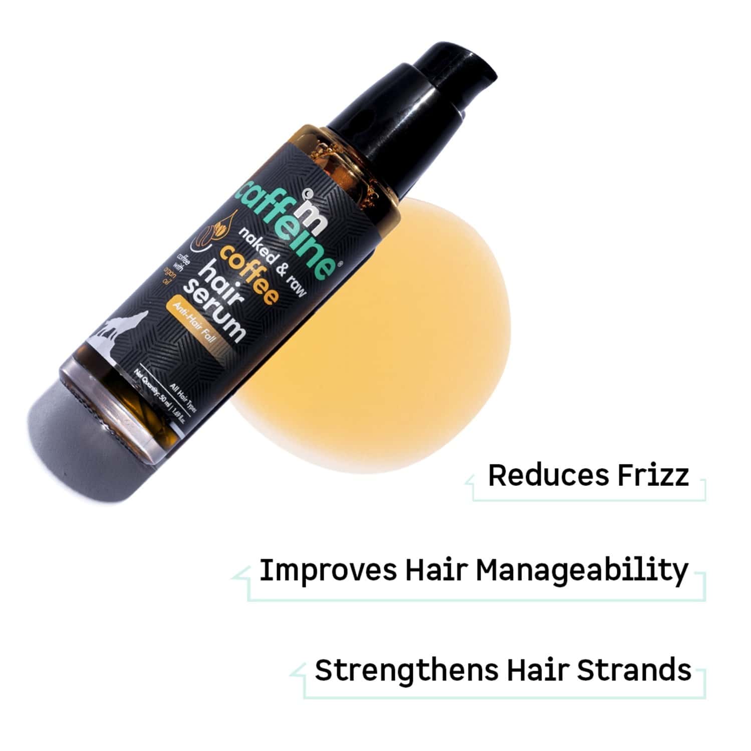 Buy MCAFFEINE COFFEE FRIZZ & HAIR FALL CONTROL HAIR SERUM WITH WALNUT