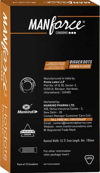 Manforce Hotdots Condoms Belgian Chocolate Flavoured- 10S