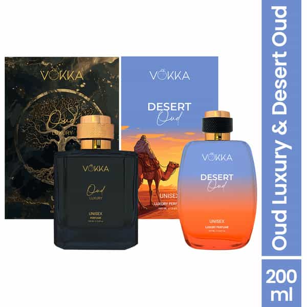 Vokka Oud & Desert Oud 2X100ml | Unisex Luxury Long Lasting Perfume For Men & Women