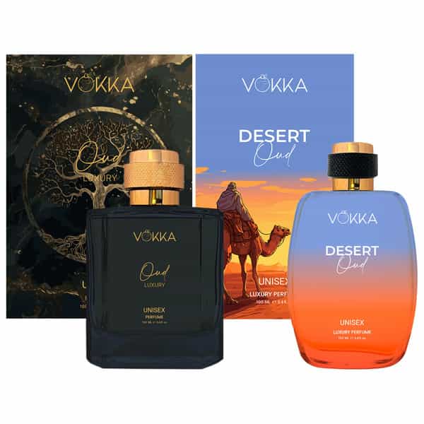 Vokka Oud & Desert Oud 2X100ml | Unisex Luxury Long Lasting Perfume For Men & Women