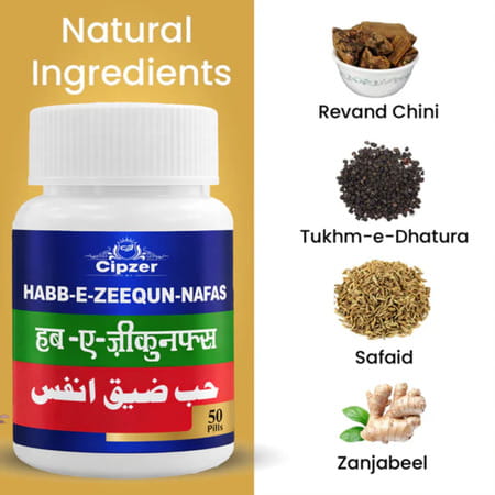Cipzer Habbe Zeequn-Nafas 50 Pills | Herbal Support For Cough Relief & Lung Health