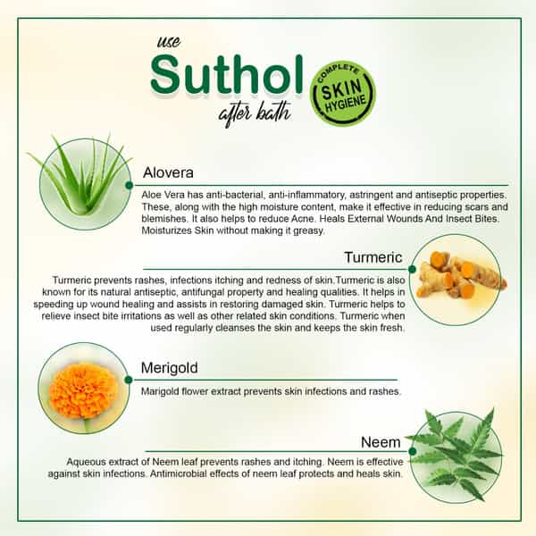 Boroline Suthol Neem Antiseptic Liquid 2X200ml With Active Suthol Chandan 2X200ml