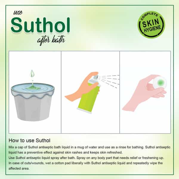 Boroline Suthol Neem Antiseptic Liquid 2X200ml With Active Suthol Chandan 2X200ml