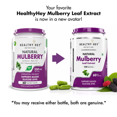 Healthyhey Nutrition Natural Mulberry Leaf Extract 60 Vegetable Capsules