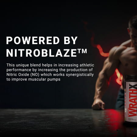 Muscleblaze Pre Workout Wrathx With Creapure® | Nitroblaze & Bioperine (Sour Green | 510G)