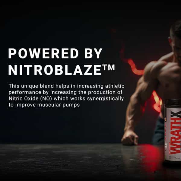 Muscleblaze Pre Workout Wrathx With Creapure® | Nitroblaze & Bioperine (Sour Green | 510G)