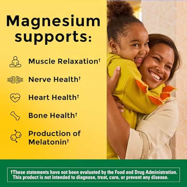 Nature Made Magnesium Oxide 250Mg | Muscle | Heart | Bone & Nerve Support | 100 Tablets