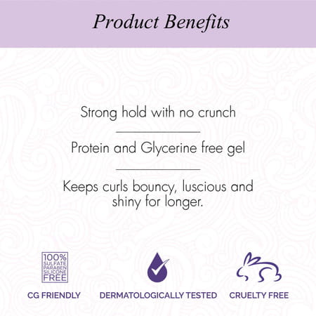 Curl Up Ultra Defining Curly Hair Gel | Strong Hold Flaxseed For Wavy & Curly Hair - 100 Ml
