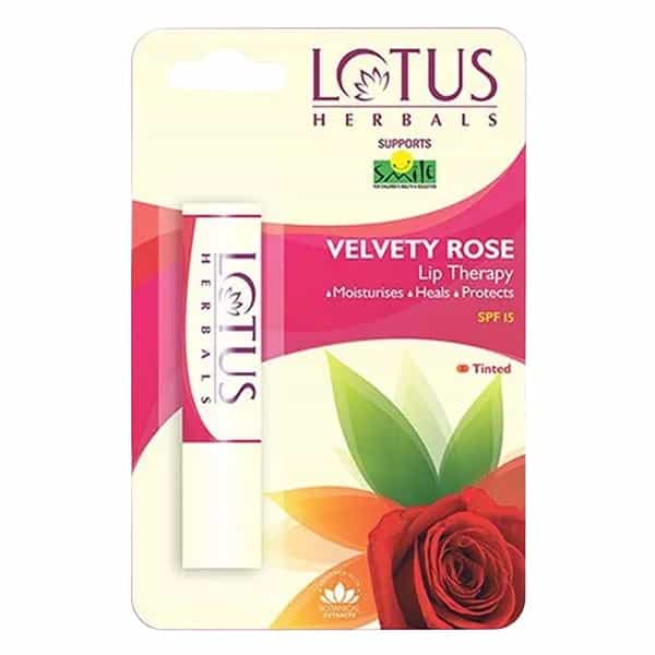 Lotus Lip Therapy Velvety Rose Lip Balm 4 Gm