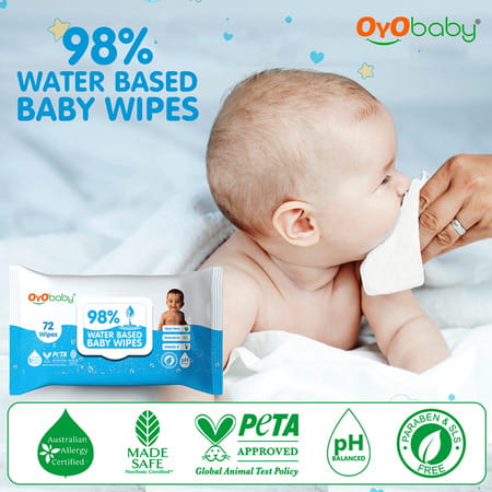 Oyo Baby Baby Wipes Combo Wet Wipes With Lid / Water Wipes For Newborn Babies Pack Of 6 (72 Wipes)