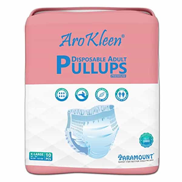 Arokleen Adult Diaper Pull-Ups Extra Large (Waist Size: 96 Cm-165 Cm) 10 Pcs Per Packet Pack Of 1
