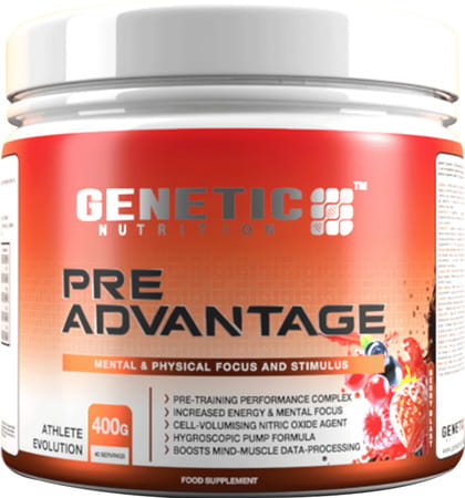 Genetic Nutrition Pre-advatage | Pre-workout | Pre-training Berry Blast