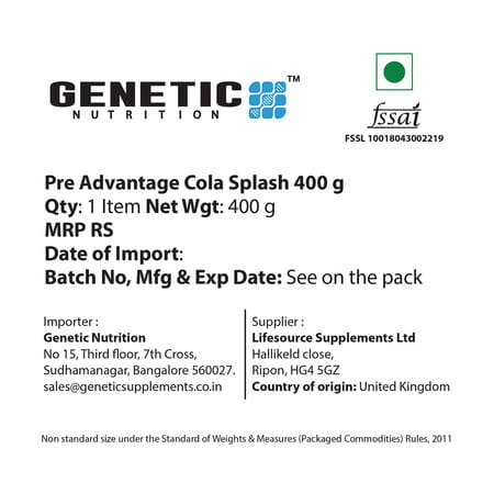 Genetic Nutrition Pre-Advatage | Pre-Workout | Pre-Training Berry Blast