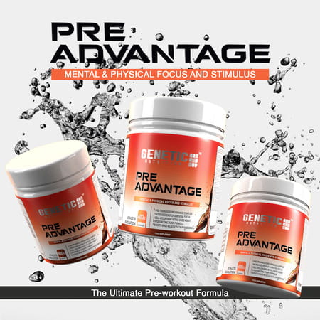 Genetic Nutrition Pre-Advatage | Pre-Workout | Pre-Training Berry Blast