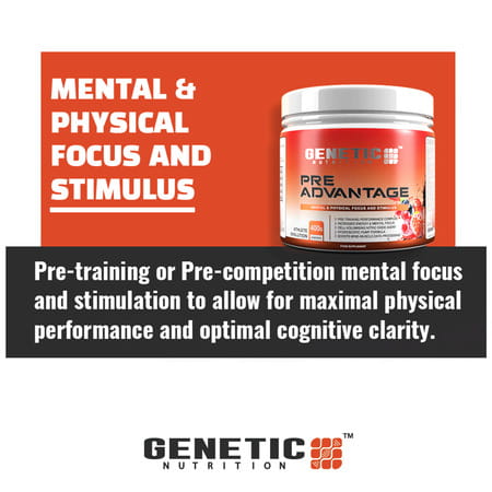 Genetic Nutrition Pre-Advatage | Pre-Workout | Pre-Training Berry Blast