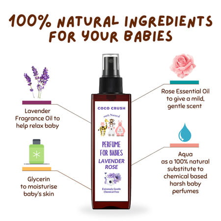 Coco Crush 100% Natural Lavender Rose Gentle Perfume For Babies - 50ml