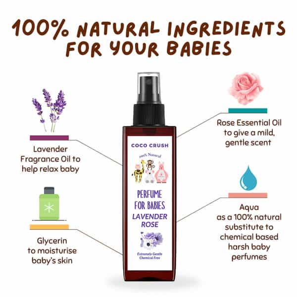 Coco Crush 100% Natural Lavender Rose Gentle Perfume For Babies - 50Ml