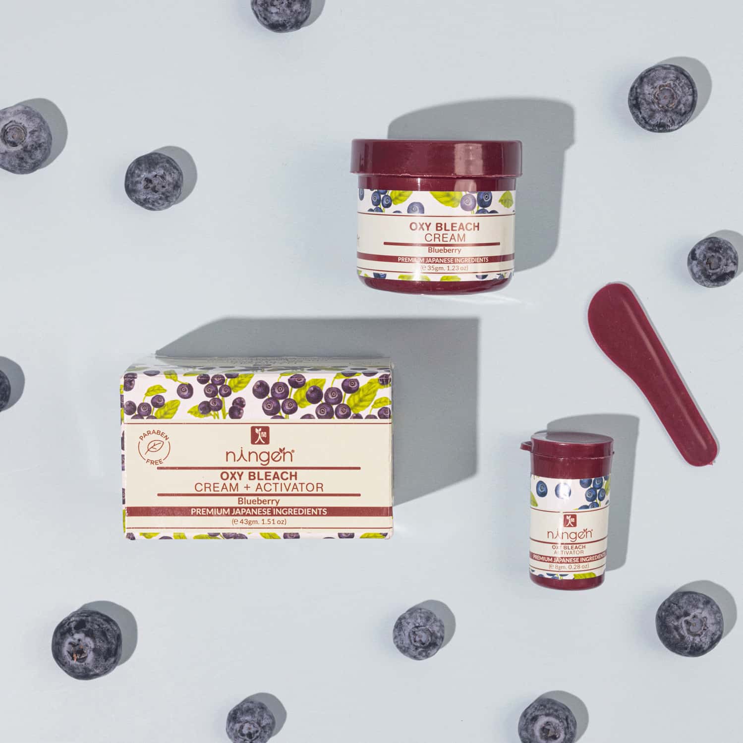 Buy NINGEN OXY BLEACH (CREAM + ACTIVATOR) I BLUEBERRY EXTRACTS I FOR