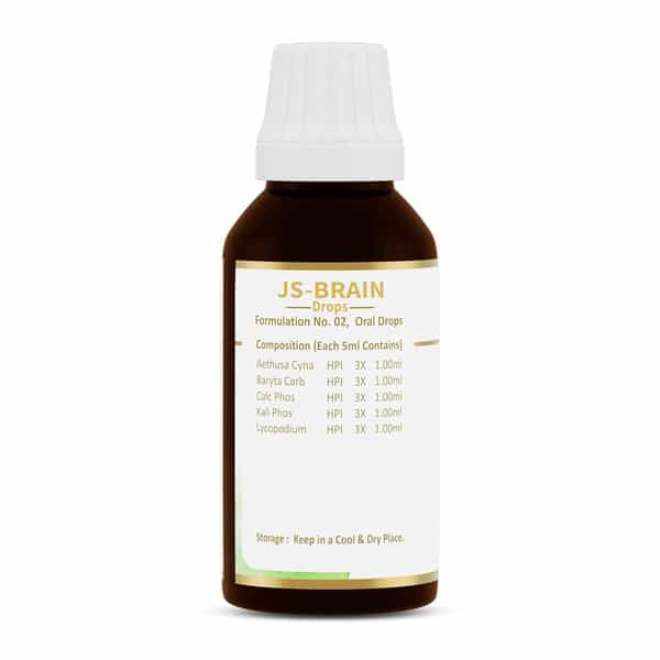 Jeena Sikho Js-Brain Drop | Ayurvedic Brain Booster | For Adults And Children | 30Ml