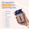 Gritzo Supermilk Growth+ (10-12Y Girls) | 12G Protein (Double Chocolate | 400G) | Zero Refined Sugar
