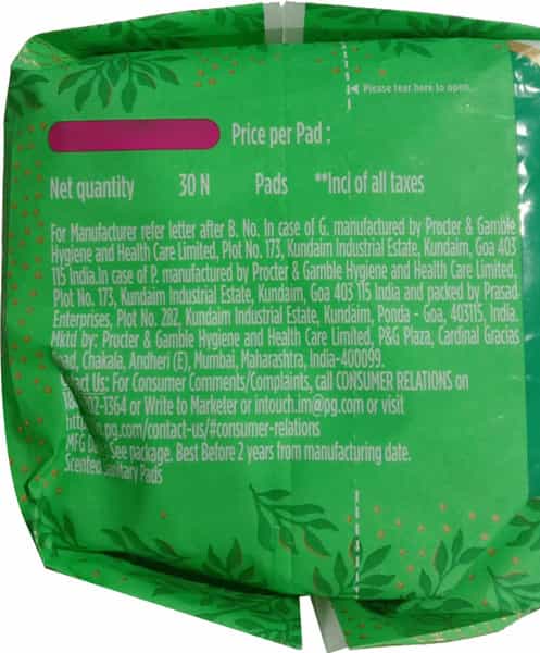Whisper Ultra Hygiene + Comfort Sanitary Pads With Wings 30 Pieces (Xl Plus)