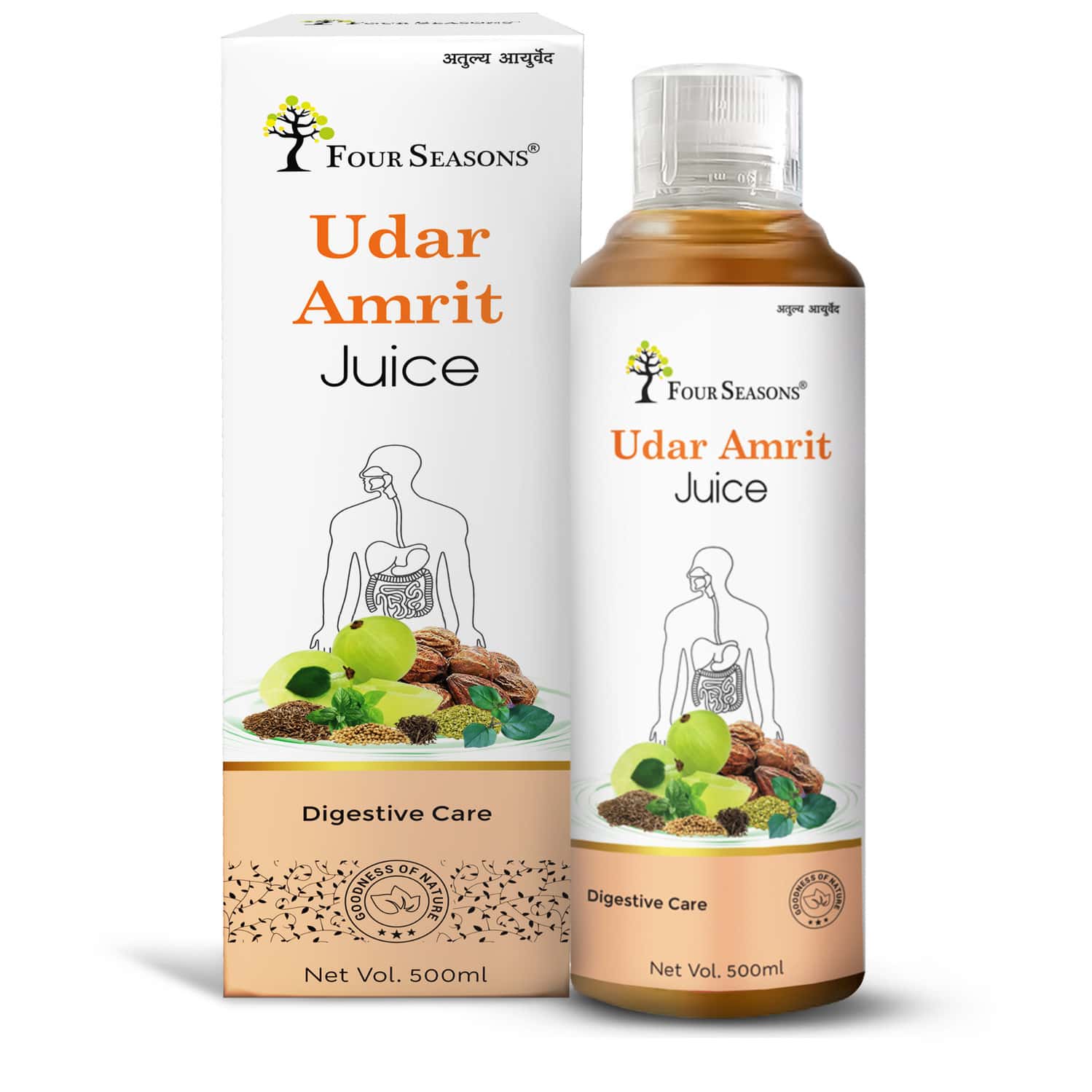 Four Seasons Digestive Care Udar Amrit Juice Juice 500ml | Helps Relief From Acidity & Bloating