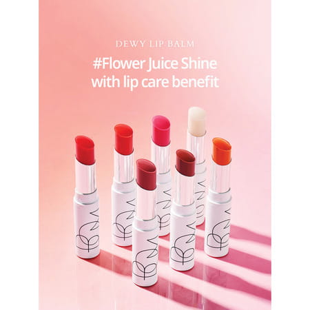 B.o.m Dewy Lip Balm 03 Pure Pink - 7 Colours - Lip Moisturizing To Protect Sensitive Lips - 4.5G