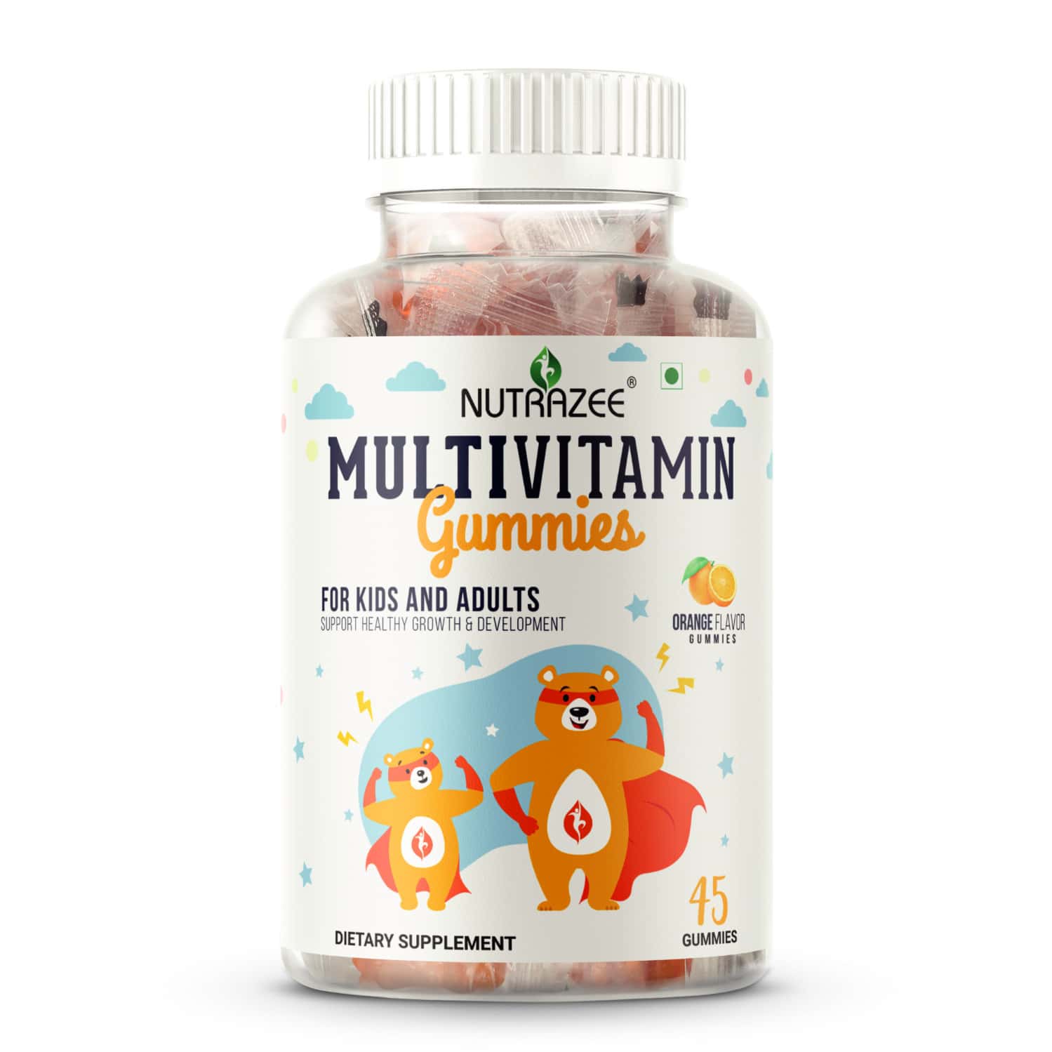 Nutrazee Multivitamin Gummies For Kids & Adults 45 Gummy Bears