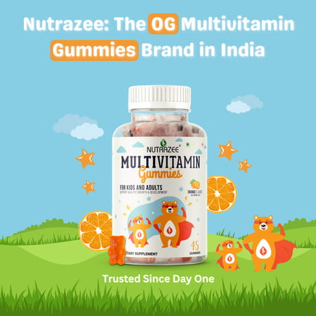 Nutrazee Multivitamin Gummies For Kids & Adults 45 Gummy Bears