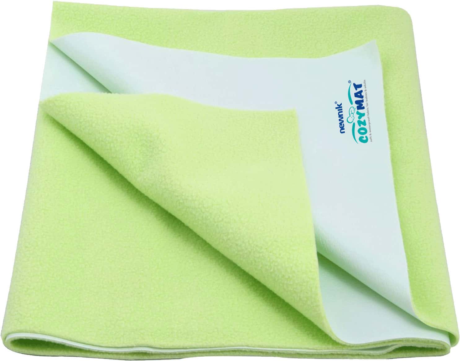 Newnik Cozymat Dry Sheet (size: 140cm X 220cm) Single Bed Lemon Green