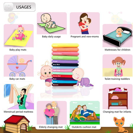 Newnik Cozymat Dry Sheet (Size: 140cm X 220cm) Single Bed Lemon Green