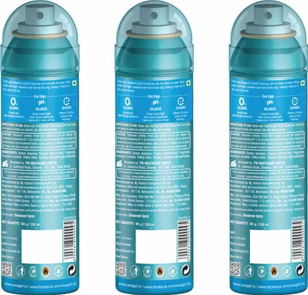 Eva Perfumed Deodrant Skinfriendly Body Spray For Woman Fresh 150Ml ( Pack Of 3)
