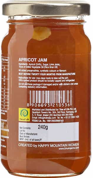 Bhuira All Natural Black Cherry Preserve & Apricot Jam- 240 Gm X 2 - Pack Of 2