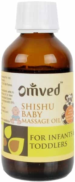 Omved Shishu Ayurvedic Baby Massage Oil With Vitamin E -100% Natural And Organic-100 Ml