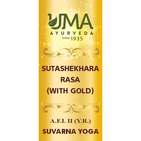 Uma Ayurveda Sutshekhar Ras With Gold Ayurvedic Tablets 10 Tab