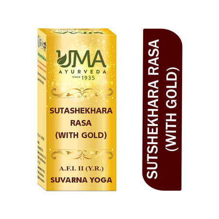 Uma Ayurveda Sutshekhar Ras With Gold Ayurvedic Tablets 10 Tab