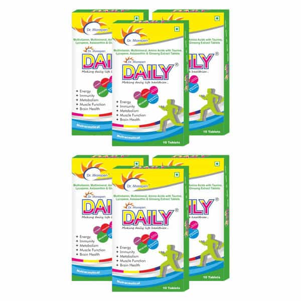 Dr. Morepen Daily Multivitamin | Men & Women | Tablets | 10 No's | Pack Of 6