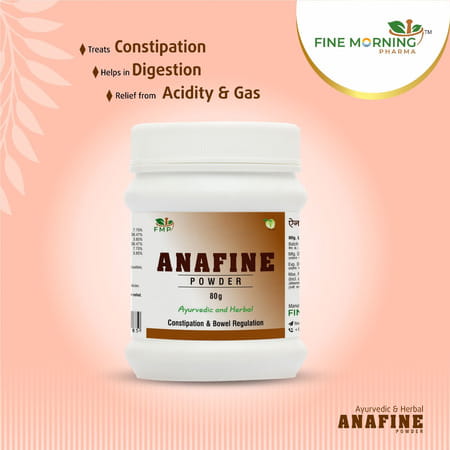 Fine Morning Pharma Ayurvedic And Herbal Anafine Powder | For Constipation - 80g (Pack Of 2)