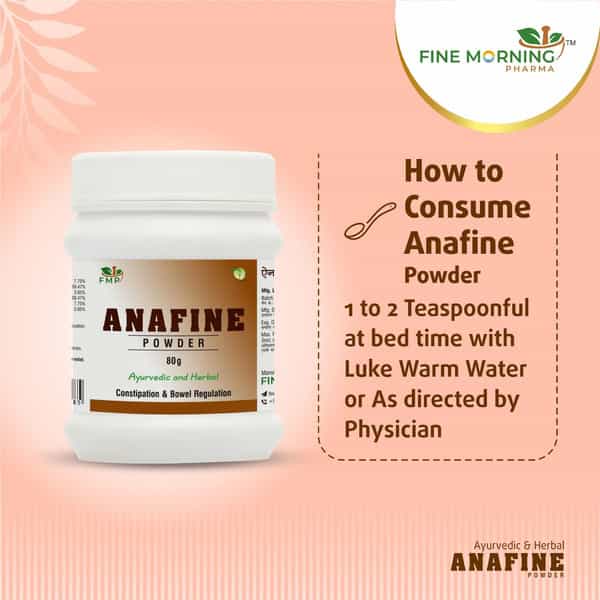 Fine Morning Pharma Ayurvedic And Herbal Anafine Powder | For Constipation - 80G (Pack Of 2)