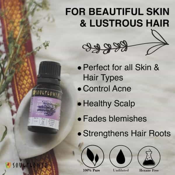 Soulflower Lavender Essential Oil 15Ml