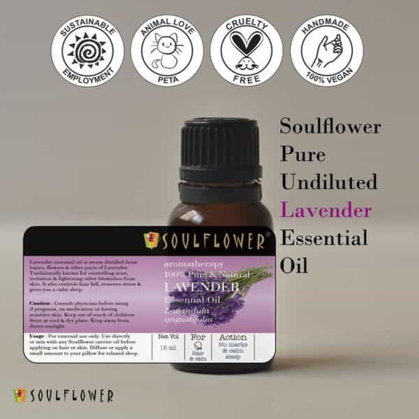 Soulflower Lavender Essential Oil 15Ml