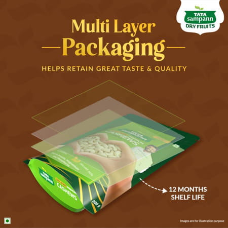 Tata Sampann 100% Pure Premium Cashews Whole 200g