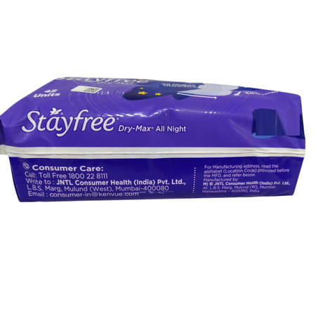 Stayfree Dry Max Xxl | 42 Pads | All Night Xxl Dry Cover Sanitary Pads For Women