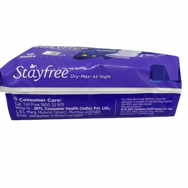 Stayfree Dry Max Xxl | 42 Pads | All Night Xxl Dry Cover Sanitary Pads For Women