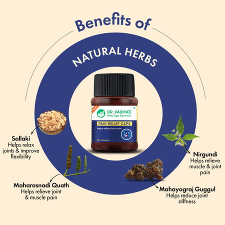 Dr. Vaidya'S Pain Relief Capsules Ayurvedic Medicine For Joint 30 Capsules