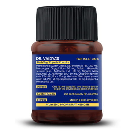 Dr. Vaidya'S Pain Relief Capsules Ayurvedic Medicine For Joint 30 Capsules