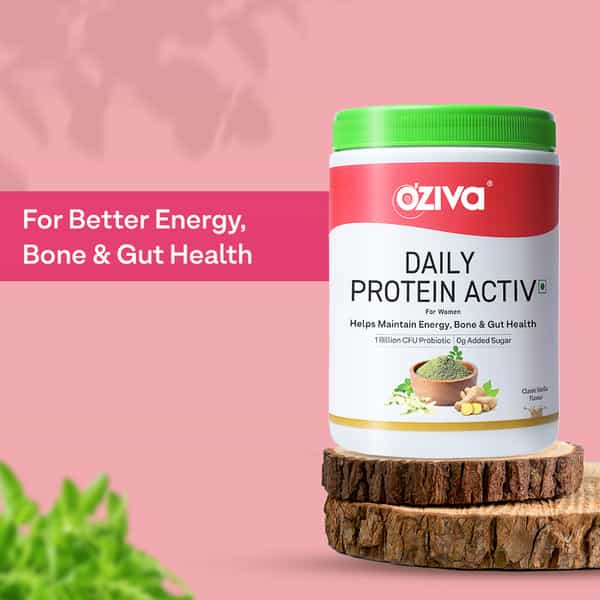 Oziva Daily Protein Activ For Women | 40 G Protein - Classic Vanilla | 300 G Pack Of 2